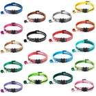 Регулируемый нейлоновый ошейник TJPBF, 18 цветов, для кошек, колокольчиков, светоотражающие Аксессуары