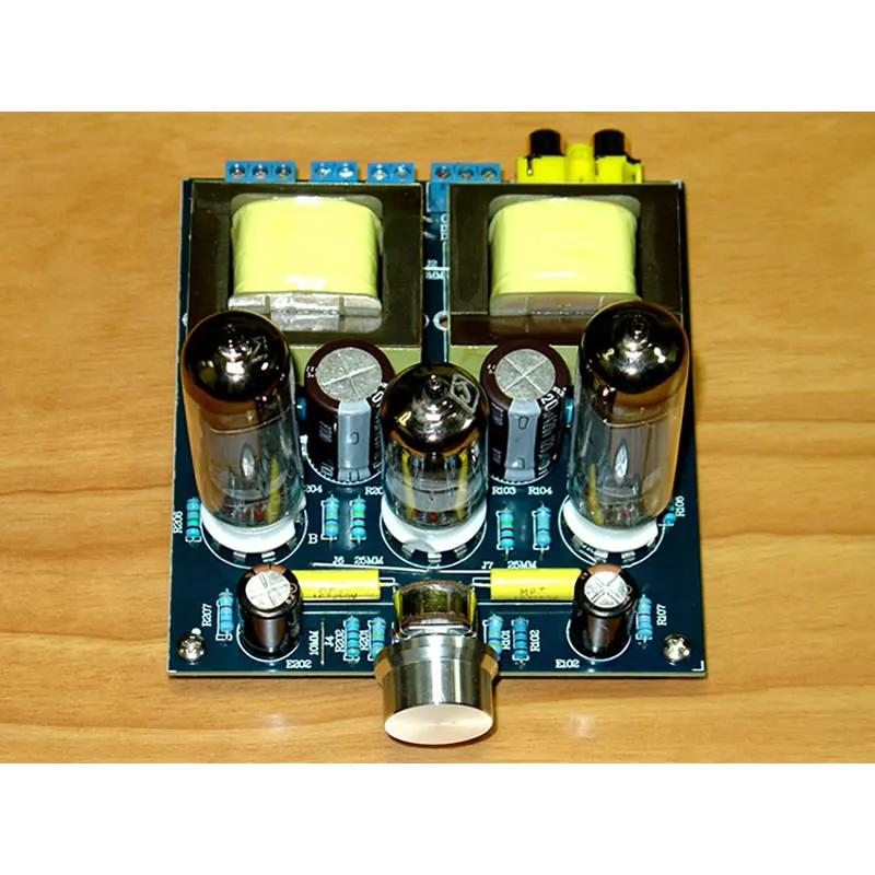 

6N1 or 6N2 push 6P14 tube single-end Class A fever amplifier board,output power: 3.5W+3.5W, frequency response: 30-40Khz