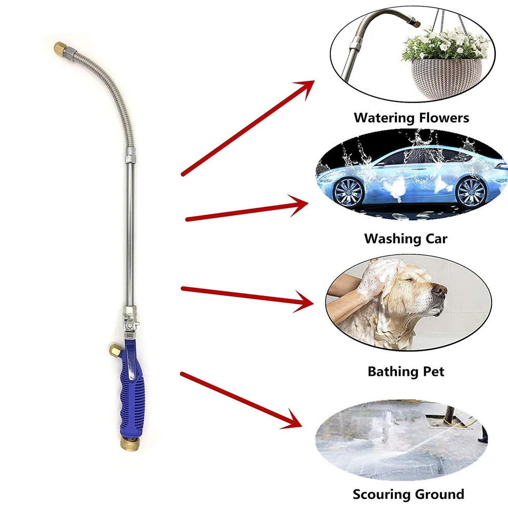 Amduine Car High Pressure Water Gun 46cm Jet Garden Washer Hose Wand Nozzle Sprayer Watering Spray Sprinkler Cleaning Tool | Дом и сад