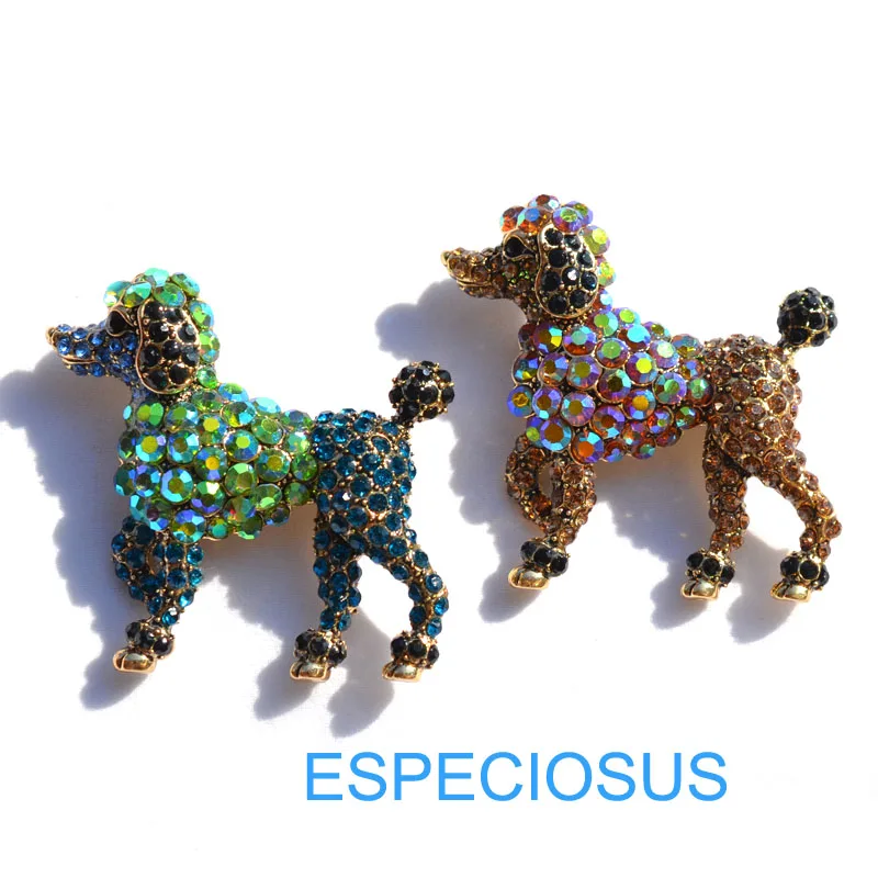 Милые ювелирные изделия антизолотые Стразы брошь для собаки женские подарки