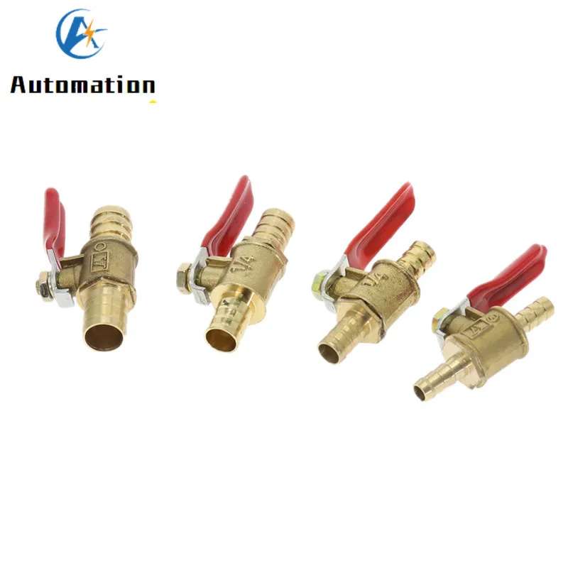 Пневматический кран с красной ручкой 6-12 мм шланг из латуни фитинги для труб воды