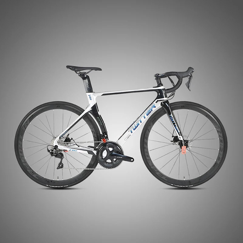

TWITTER disc brakes carbon fiber road bike T10 bicycle RIVAL-22Speed small set of aluminum wheels700c carbon cross-country bike