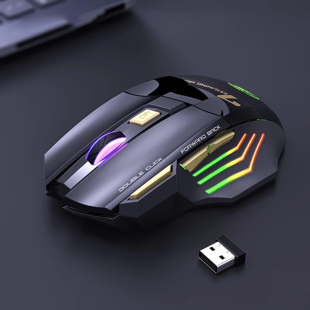 Мышь Компьютерная аккумуляторная беспроводная Регулируемая DPI USB | Компьютеры и