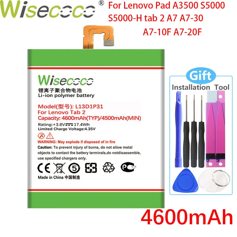 

WISECOCO L13D1P31 батарея для Lenovo Pad A3500 S5000 S5000-H tab3 7 TB3 710i 710F tab 2 A7 A7-30 мобильный телефон