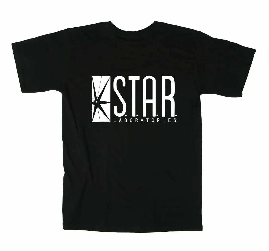 Футболка The FLASH star s. t. a. r. Лаборатория лаборатории Барри логотип футболка S M L XL XXL |