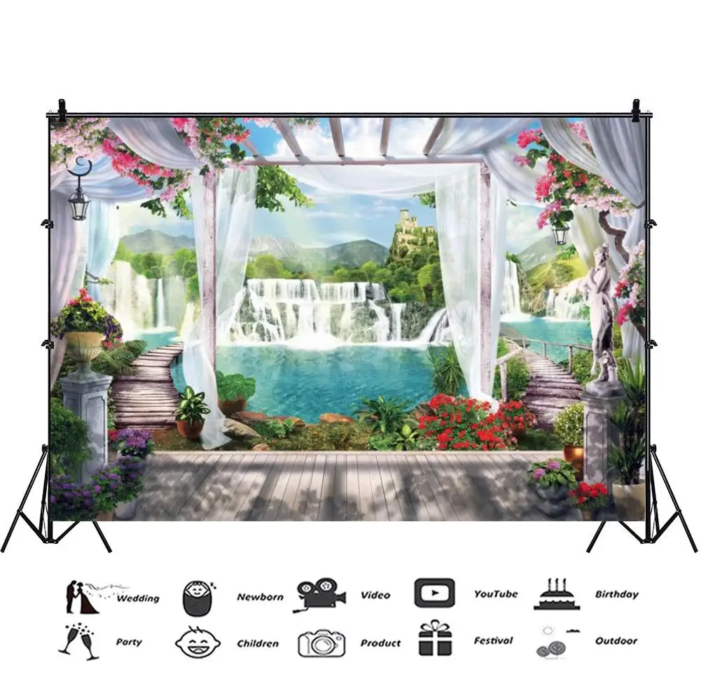 Дворцовый ретро стиль римская колонна Архитектура живописного пейзажа на