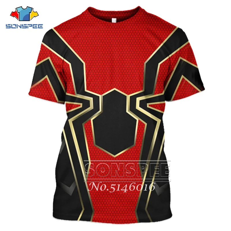 SONSPE костюм супергероя Marvel Человека-паука Дизайнерская футболка с 3D принтом жилет