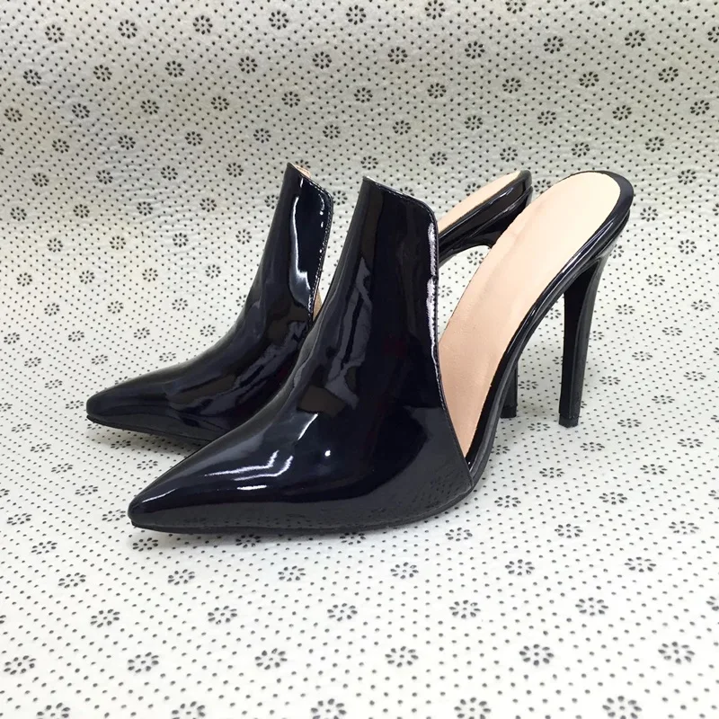 

Женская обувь женские туфли-лодочки на высоком каблуке из лакированной кожи; Пикантные женские туфли с острым носком женские туфли-лодочки ...