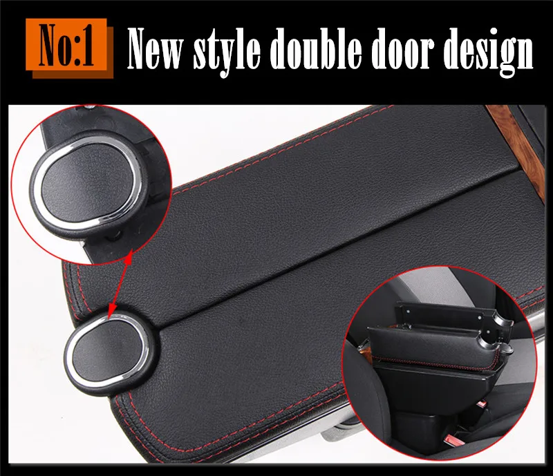 Подлокотник для Renault logan 2/Megane/поддерживает двойные двери 7USB центральная консоль