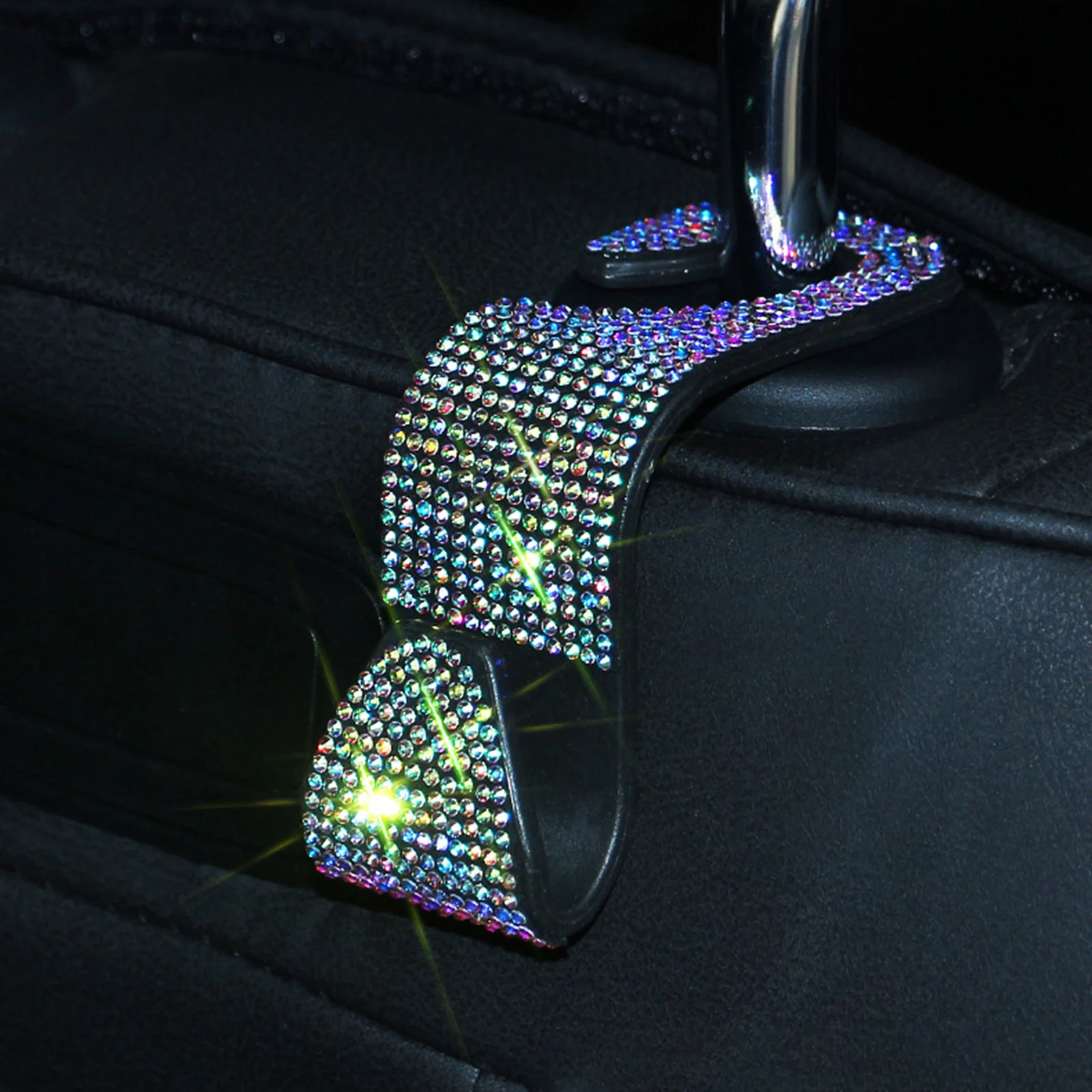 

Car Seat Back Hook Diamond Bling Hanger Hook Car Back Seat Vehicle Organizer Universal Hook for Car Grocery