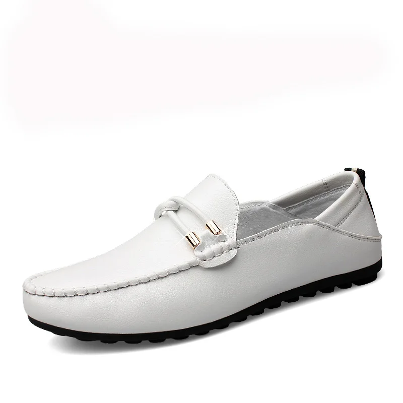 Мужские кожаные повседневные лоферы мужские мокасины без шнуровки дизайнерские