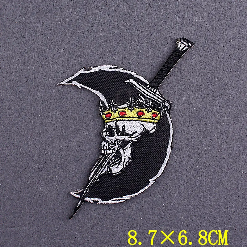 Забавные вышитые термоклейкие нашивки с черепом для одежды | Дом и сад