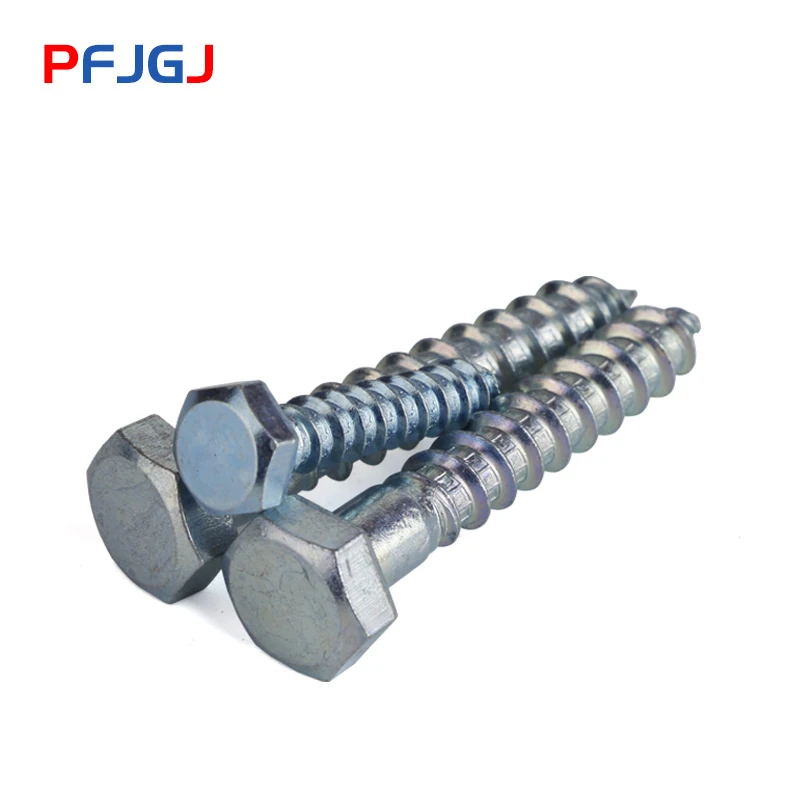 Peng Fa M6 M12 Железный оцинкованный внешний шестигранный винт для нарезания