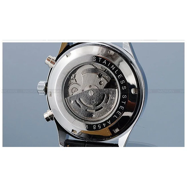 Часы Jaragar Мужские автоматические синие большие наручные часы с 3 несколькими