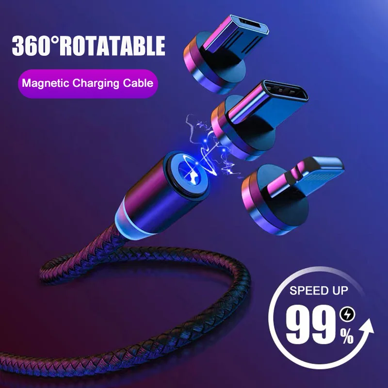 2.4A Магнитный usb кабель Micro USB Type C для быстрой зарядки магнит зарядное устройство