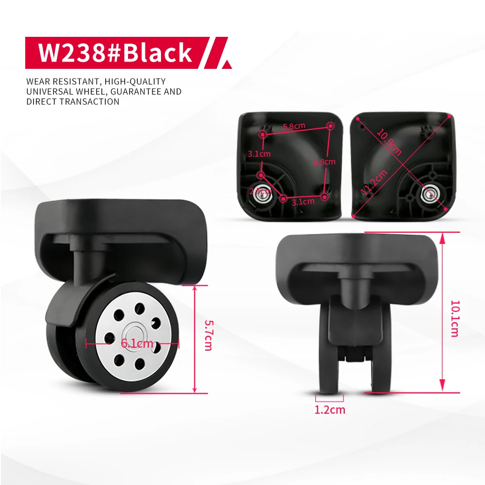 DILONG W238 Trolley luggage wheels accessories universal suitcase luggage Repair with Screws high-quality detachable wheel