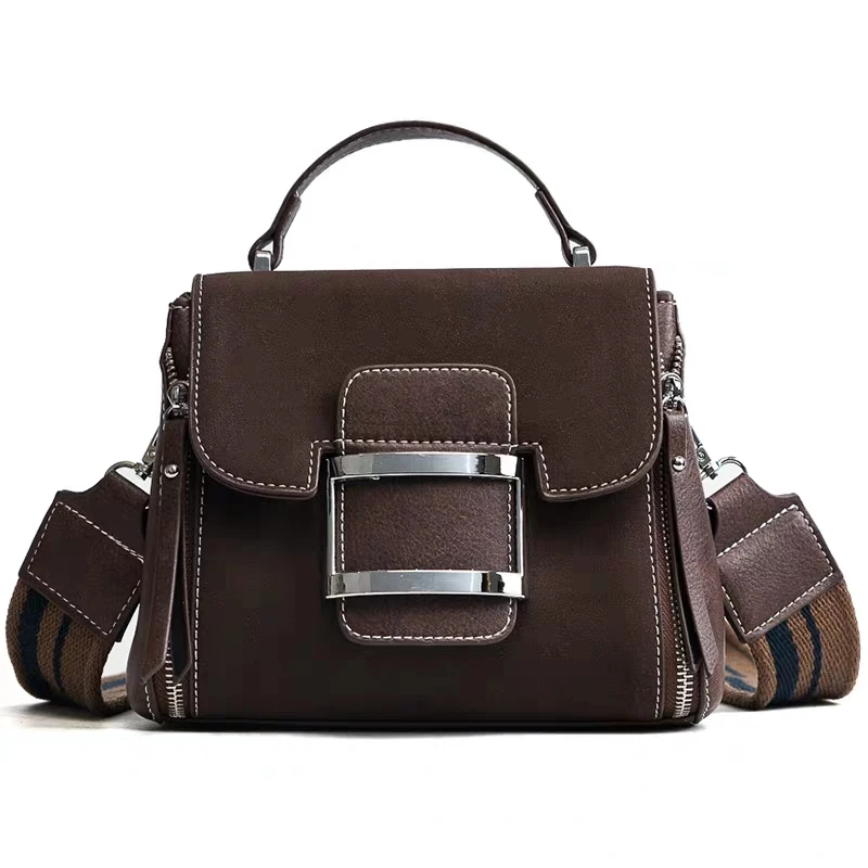 Дизайнерская Брендовая женская сумка новинка 2020 матовая Ретро стиль широкая