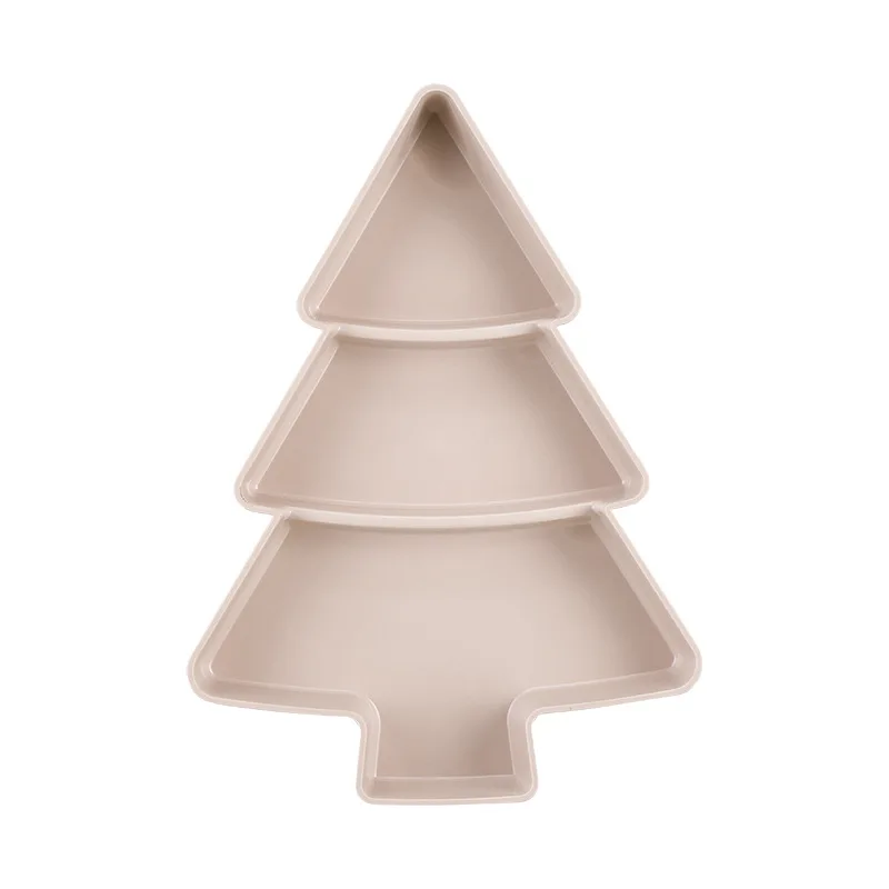 

Creative Christmas tree dried fruit tray household snack tray plastic candy tray melon seeds dried fruit box lazy snack box