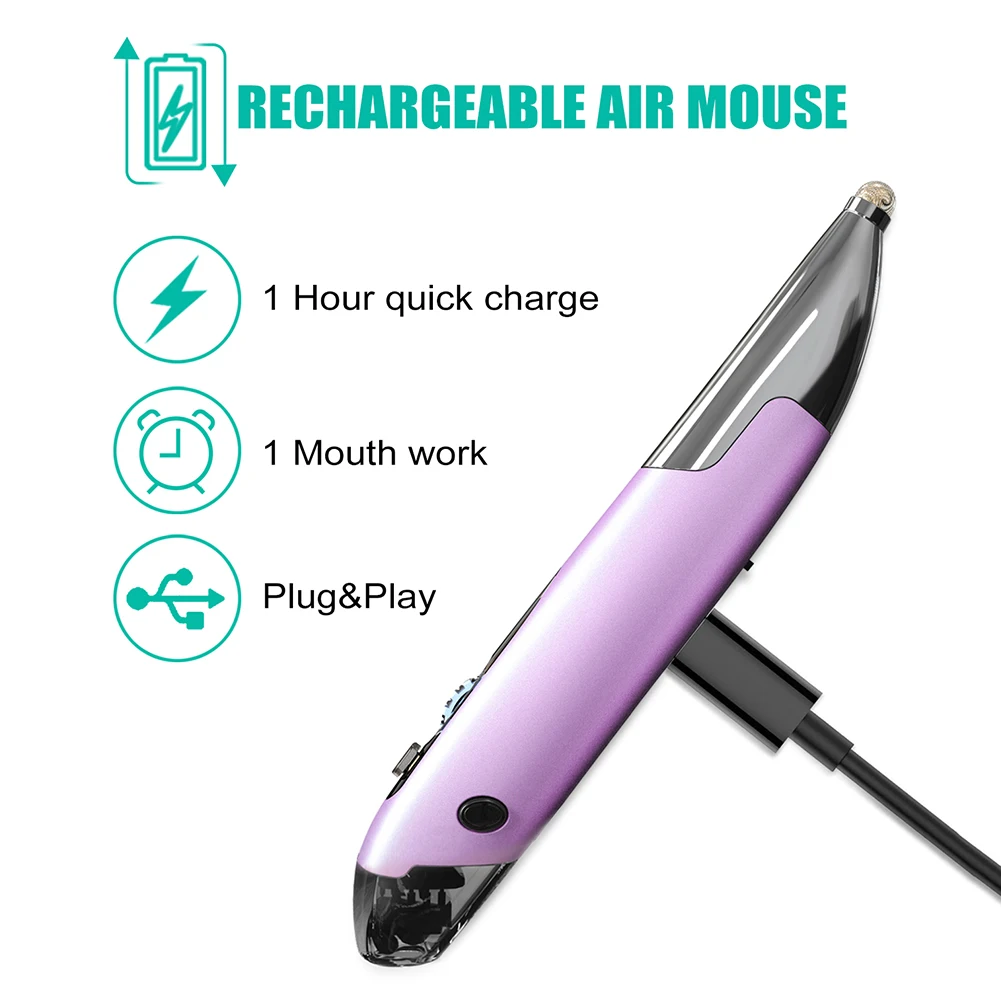 

Ergonomic Accessories Home Office Portable 2.4G USB Rechargeable Wireless Optical Mouse Pen Right Left Hand For PC Notebook