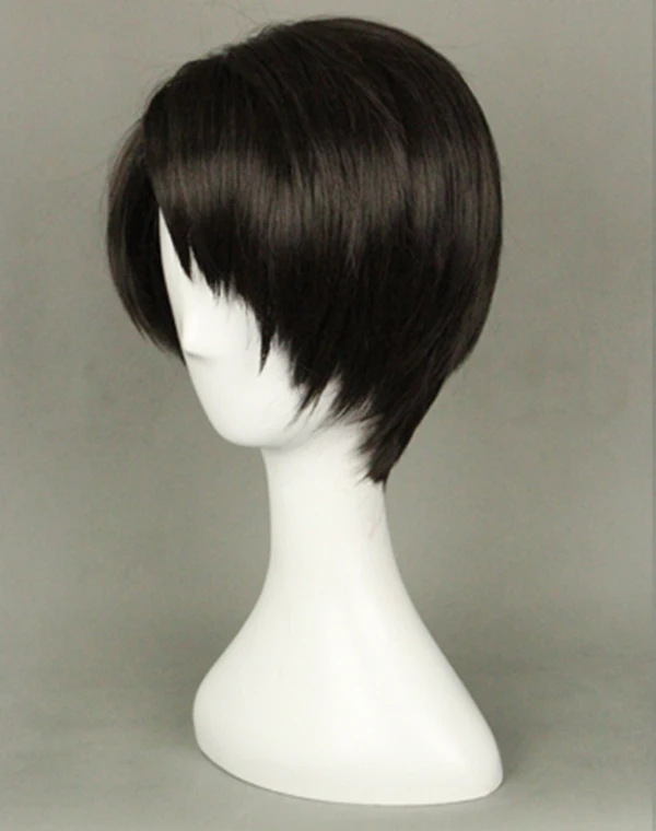 Парик для косплея Леви Аккерман из атаки титанов короткие прямые черные