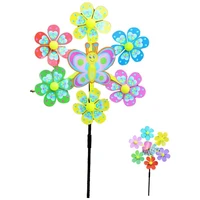 good quality windmill toy cartoon print mini ferris wheel design realistic form plastic kids 6 leaves pinwheels for children