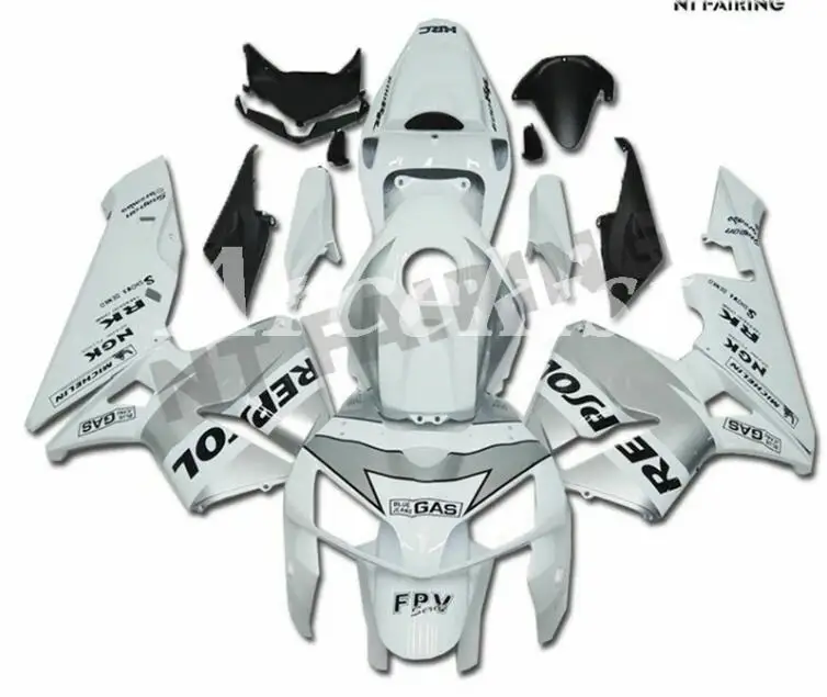 

Injection Mold New ABS Motorcycle whole Fairings Kit Fit for CBR600RR F5 2005 2006 05 06 Bodywork set silver repsol