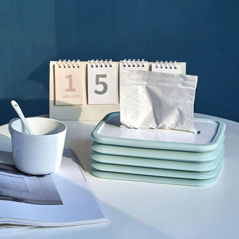 

Silicone Folding Tissue Box Multi-Function Free-Retractable Capacity for Bathroom Kitchen Bedroom Office TS2