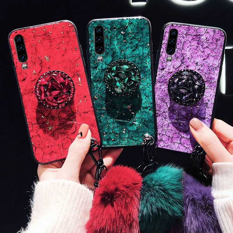 Роскошный Мраморный чехол для Huawei P30 Pro P20 Lite P Smart 2019 блестящий силиконовый с