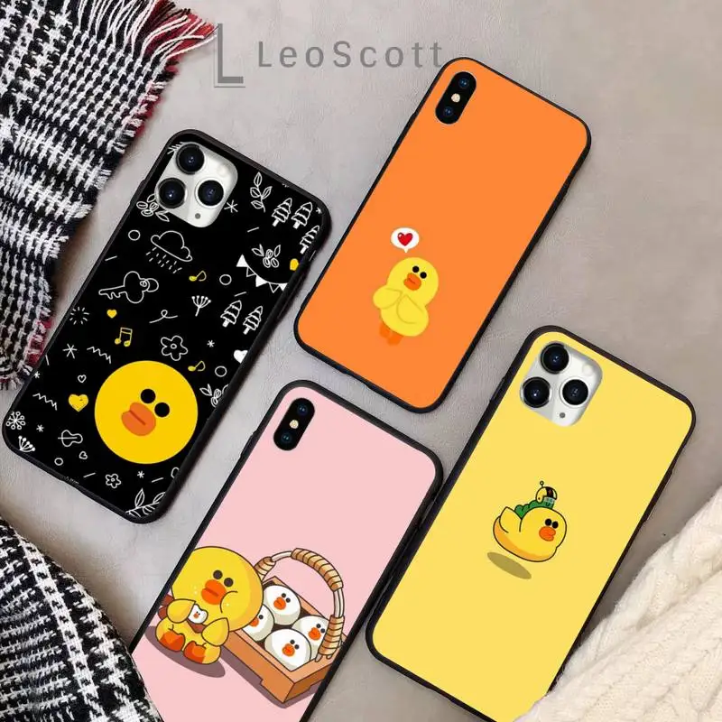 

Cool Yellow Duck cute lovely Phone Case for iPhone 11 12 pro XS MAX 8 7 6 6S Plus X 5S SE 2020 XR Soft silicone