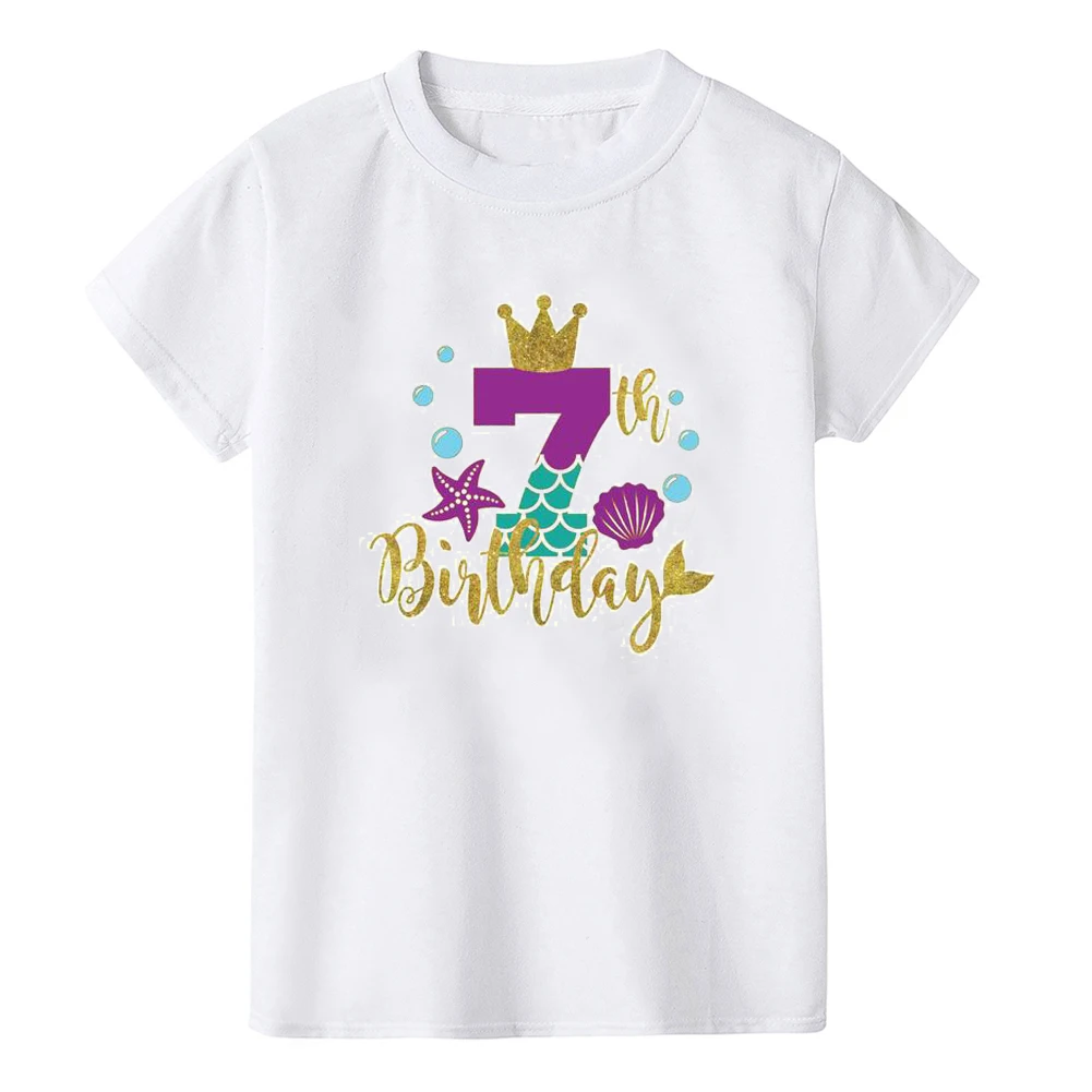 

Happy Birthday T Shirt Kids Girls T-shirt For Summer Children Vogue Cartoon Funny T Shirt Kid Tshirt 3 4 5 6 7 8 9 Year Present