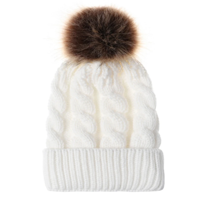 

2PCS Mother&Baby Hat Family Winter Warmer Knit Wool Beanie Ski Cap