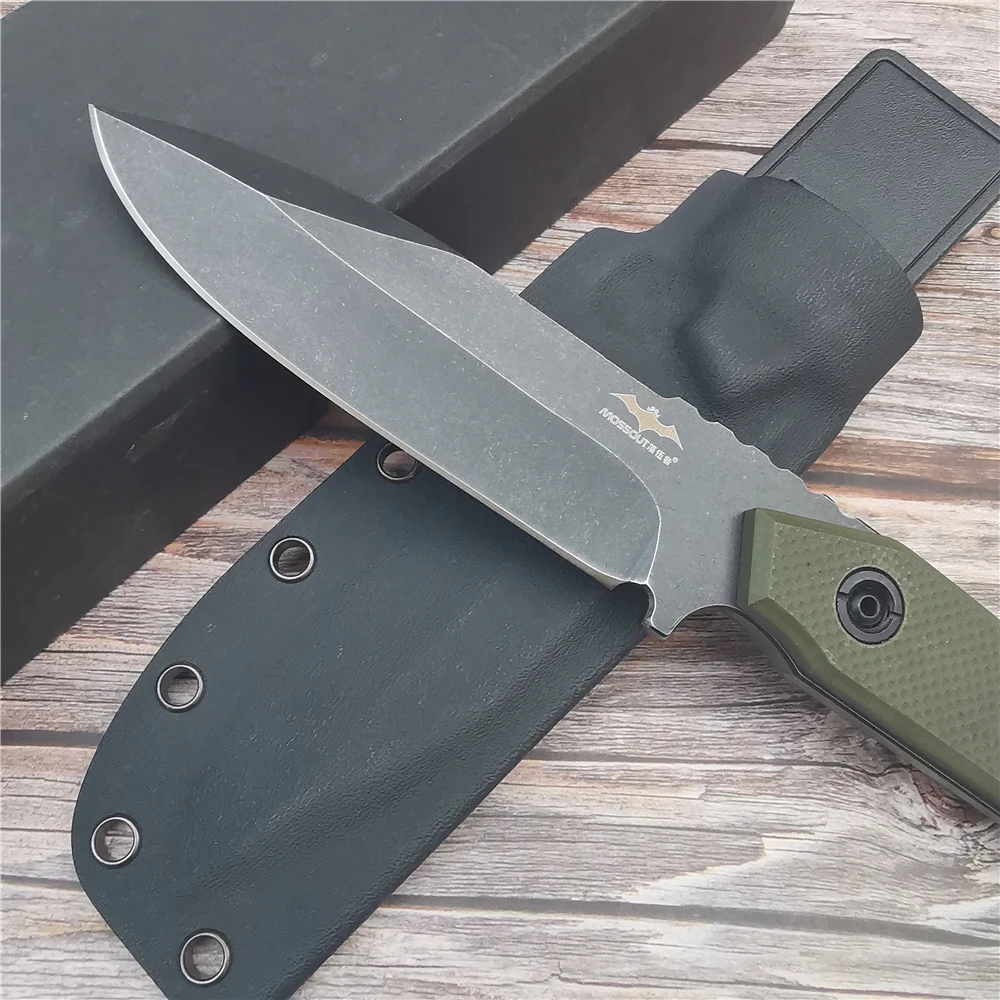 Острый охотничий прямой нож для выживания высокой твердости используемый