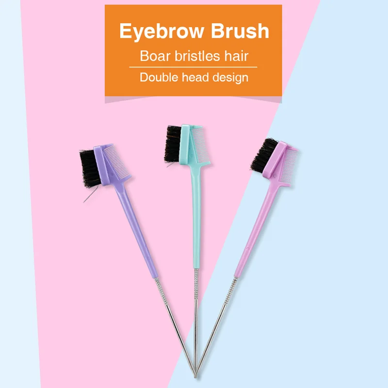 Двухсторонняя расческа для волос щетка укладки гребень бровей Шпилька хвоста