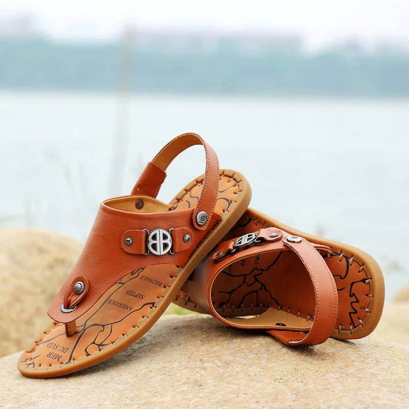 Новинка 2021 года Мужская обувь высокого качества Летние крутые пляжные сандалии