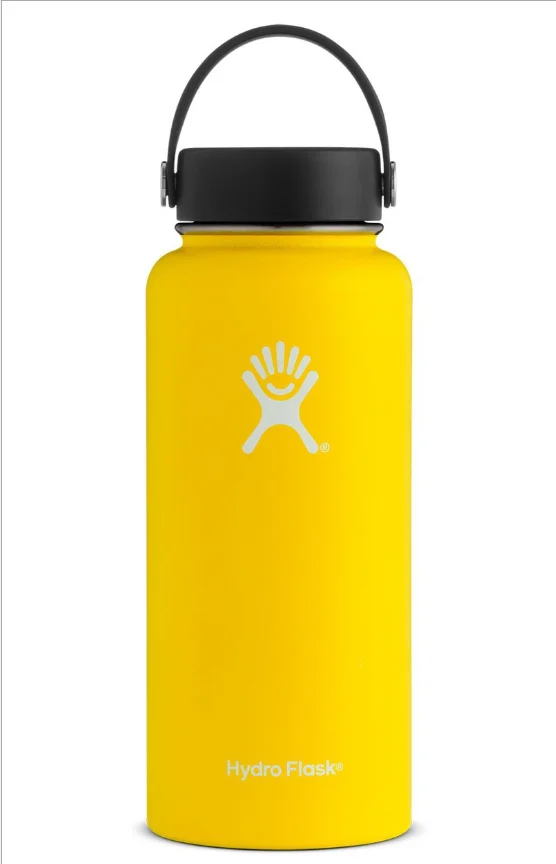 ss bottle Нержавеющая сталь бутылка для воды гидро колба бутылка для воды с вакуумной изоляцией широкий рот Путешествия Портативная термальная бутылка 32 унции/40o - Цвет: ss bottle
