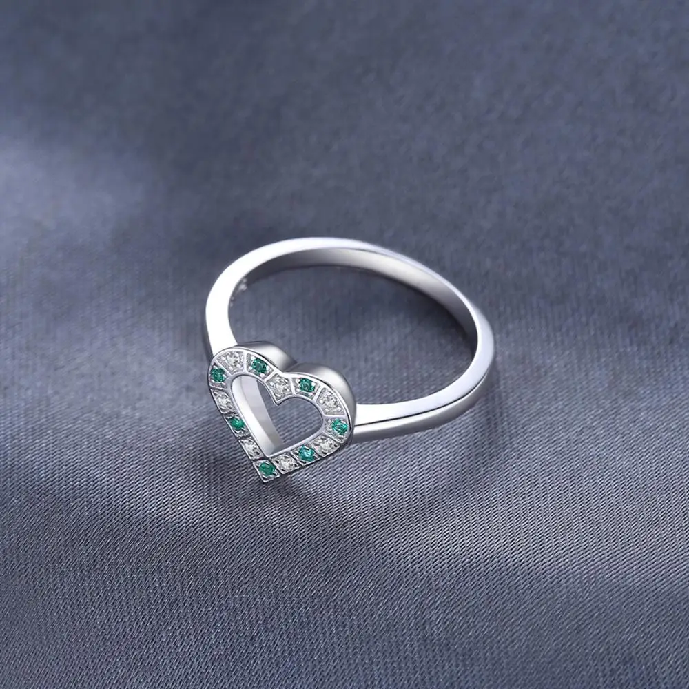 Женское кольцо с искусственным Изумрудным сердцем JewelryPalace серебро 925 пробы 0
