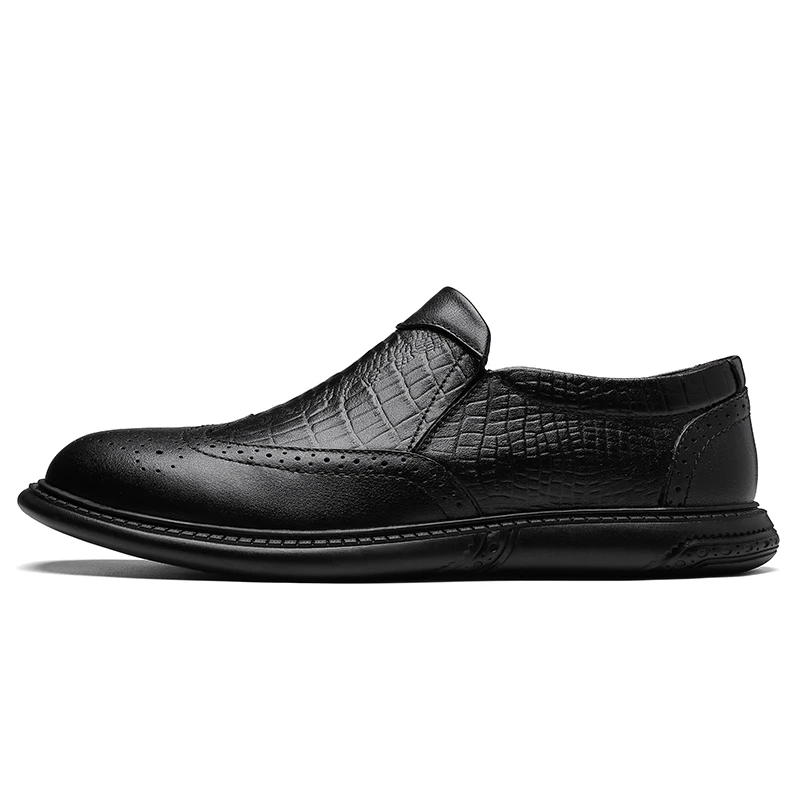 Bullock Spring Men Business Casual Scalp Cowhide Sets Dad Shoes Non-slip Formal Flats England Style Handmade oxford shoes | Обувь