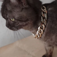 cat pet necklace djustable length punk chain fashion for cats safe high quality durable decoration cat products pet accessories