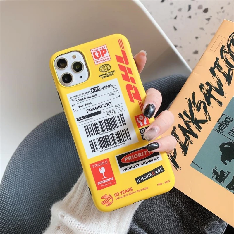 Мягкий чехол Trend Street DHT для Iphone 11 Xs Pro XR Max 7 8 6 6s Plus роскошный из ТПУ с желтой