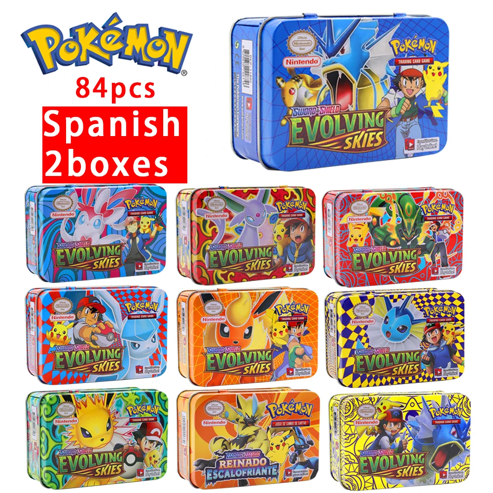 Spanish New Pokemon 200 Cards 1pcs Oversized Pokémon TCG: Sword and Shield Chilling Reign Box Trading Card Game Collection Toy | Игрушки и