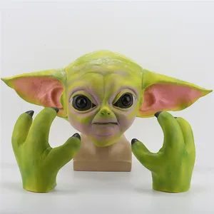 Маска-перчатки для малышей из латекса, Звездные войны, мандалорец, йода