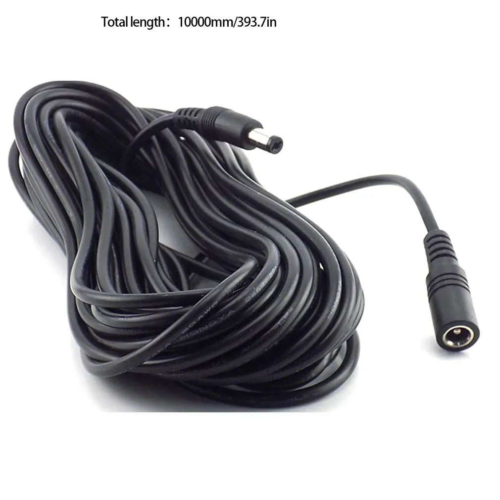 

DC Power Connector Adapter 10m 12v Surveillance Camera Power Cable Power Lead Wire DC Male Extension
