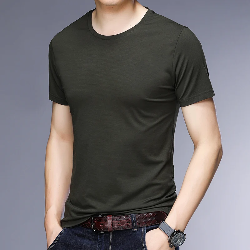 

Male 2021 new summer Half sleeve cotton tops tees Men cotton O-Neck short sleeve t shirt jke1716