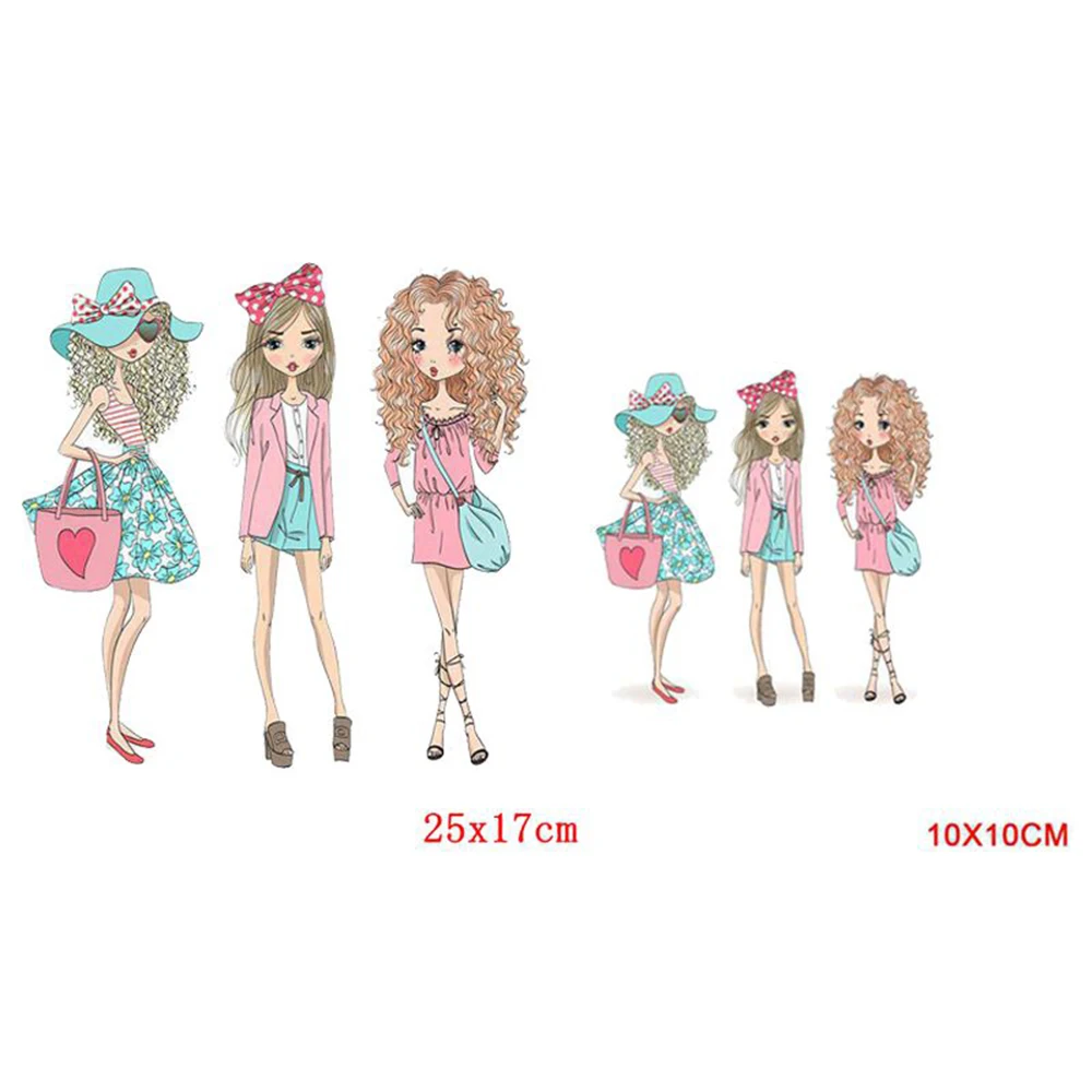 Милые Мультяшные нашивки с животными для девочек наклейка одежды термоклейкая