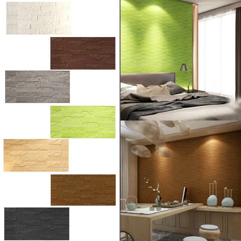 3D кирпичная ПЭ пена панели обоев декорация для комнаты каменная Настенная