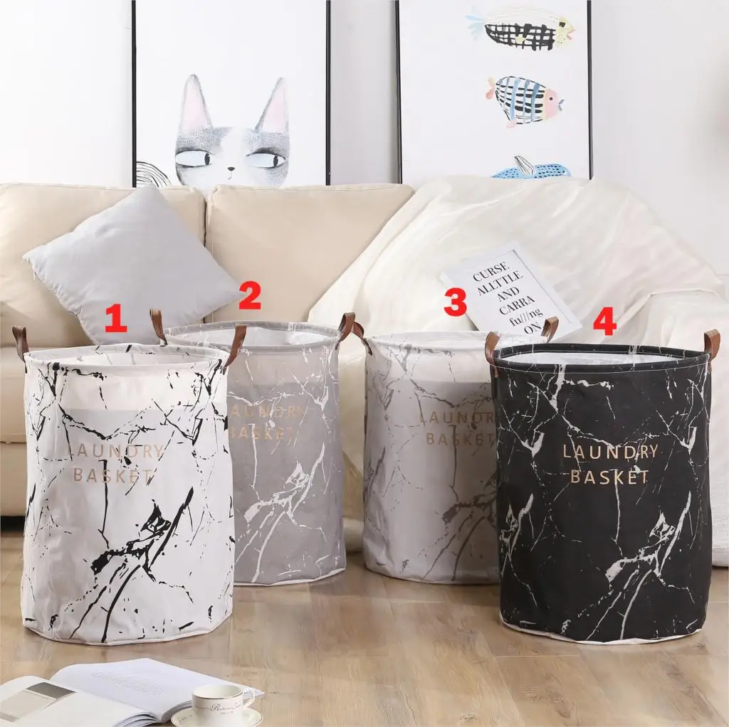 Складные корзины для белья из хлопка и льна хозяйственные сумки с принтом
