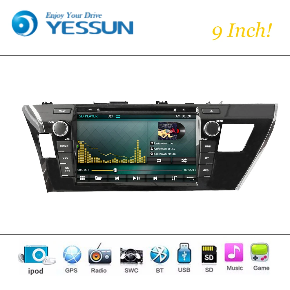 Автомобильный DVD плеер с системой Wince для Toyota Corolla 2014 RHD автомобильное радио стерео