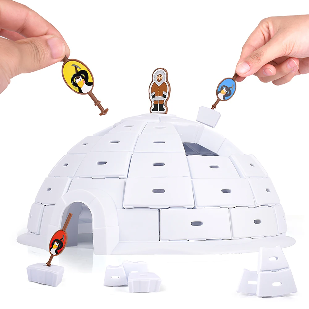 

Montessori Penguin Snow House Igloo Demolition Toy Funny Assembly Of Ice Blocks Desktop Board Game Interactive Educational Toy