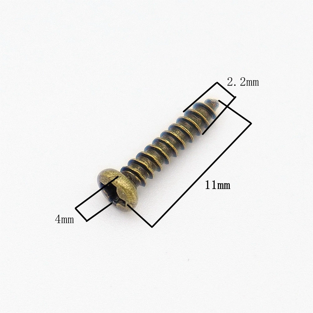 3050100 stücke elektrische gitarre tuning schraube folk gitarre taste schraube elektrische bass taste montage schraube 2 2 × 11mm free g