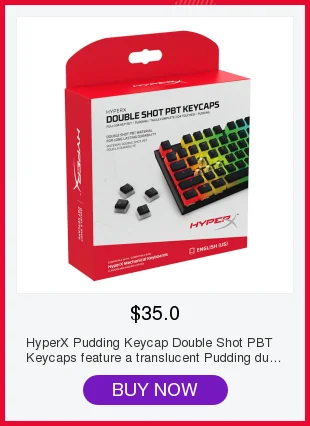 HyperX FPS MOBA Gaming Keycaps текстурированные для тактильного захвата и с покрытием для долговечных брелоков для FPS и MOBA setups